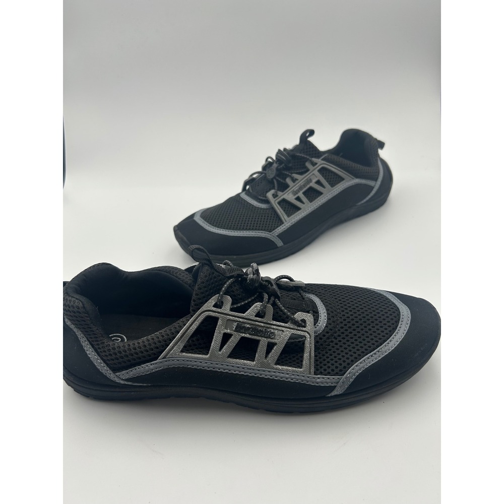 Northside Mens Black Grey Mesh Water Shoes Bungee Lace Size 10 Athletic Beach